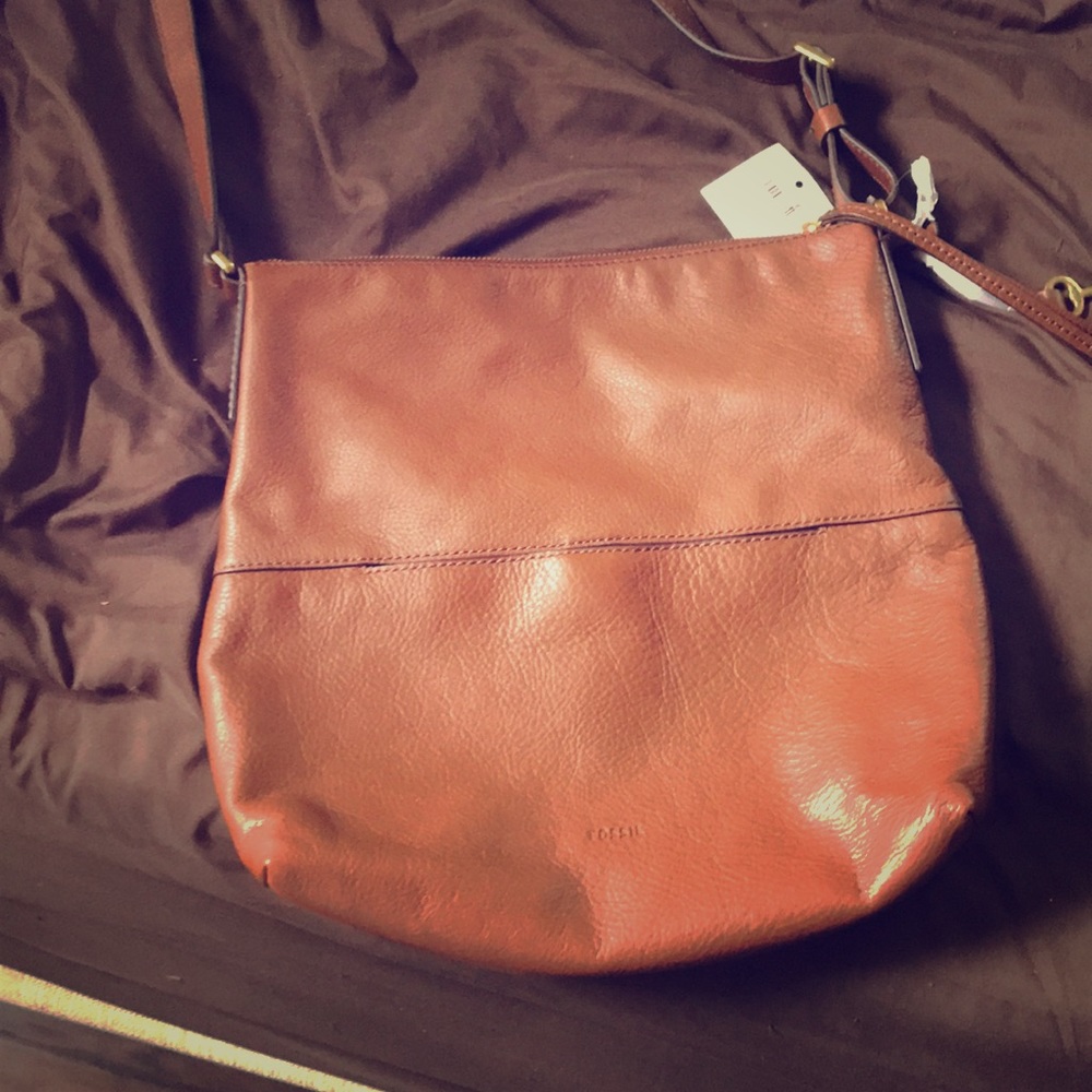 Brown, leather Fossil Crossbody